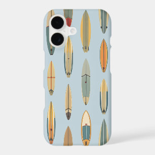 Surf Life Retro Coastal Blue Surfboard Cell Phone 