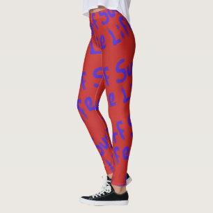 surf life Thunder_Cove blue red Leggings
