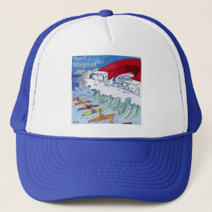 Surf Magnet blue and white foam trucker hat