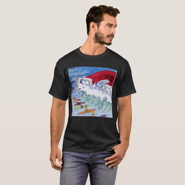 Surf Magnet men black T-shirt (Front Full)