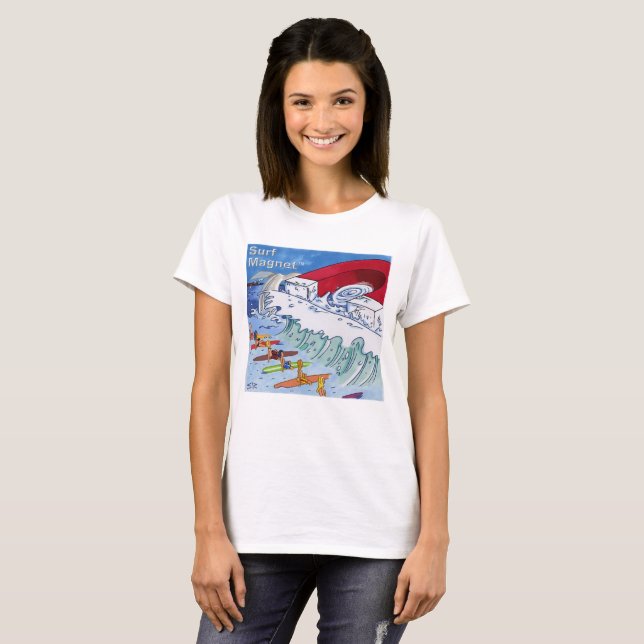Surf Magnet women white T-shirt (Front Full)