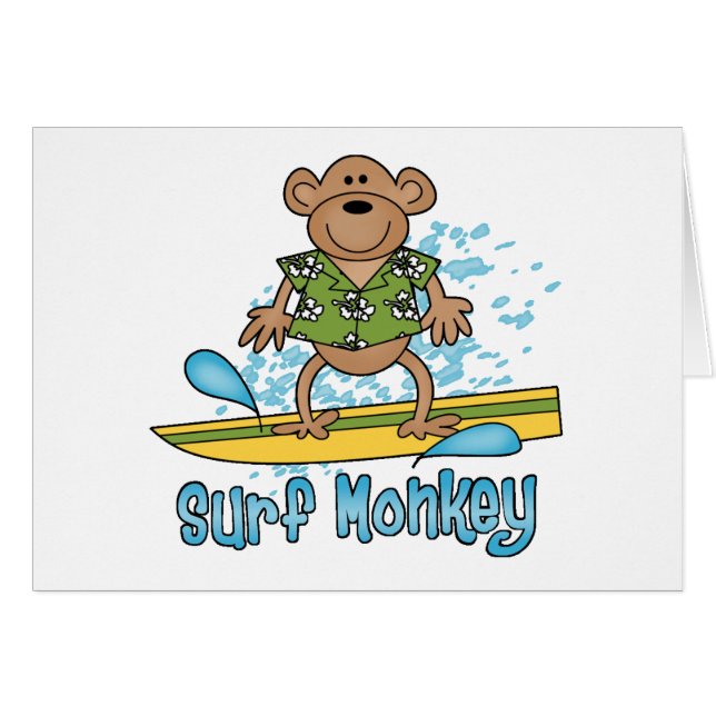 Surf Monkey Blank Card (Front Horizontal)