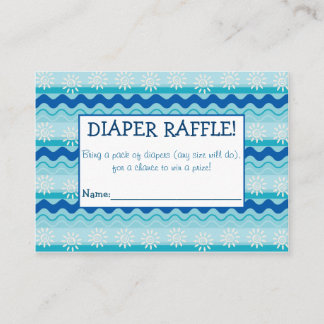 Surf 'N Sun Diaper Raffle Tickets Enclosure Card