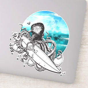 Surf Octopus Summer Ocean Island