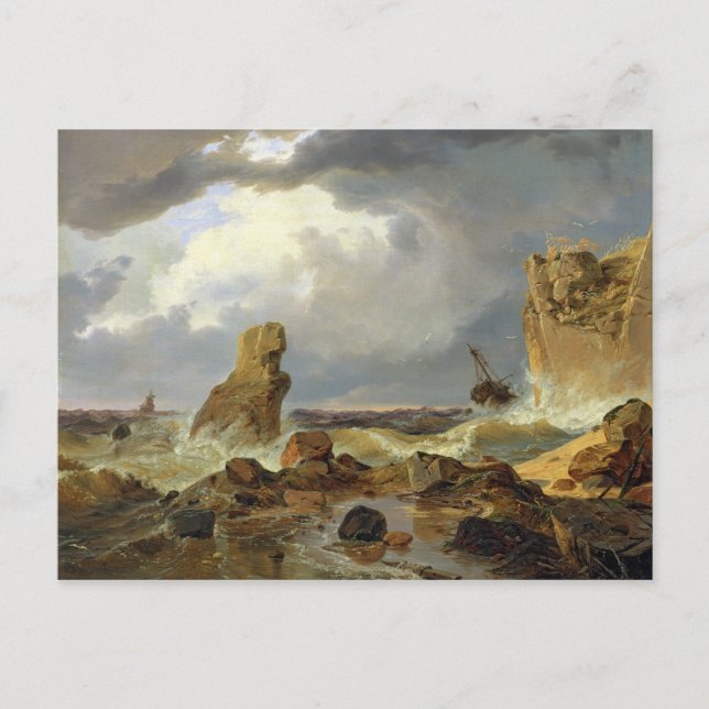 Surf on a Rocky Coast, 1835 Postcard (Front)