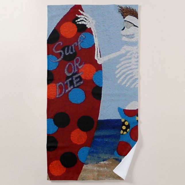 Surf or die beach towel (Front)