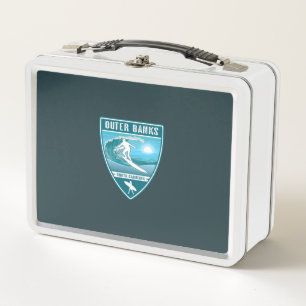 Surf Outer Banks North Carolina Metal Lunch Box
