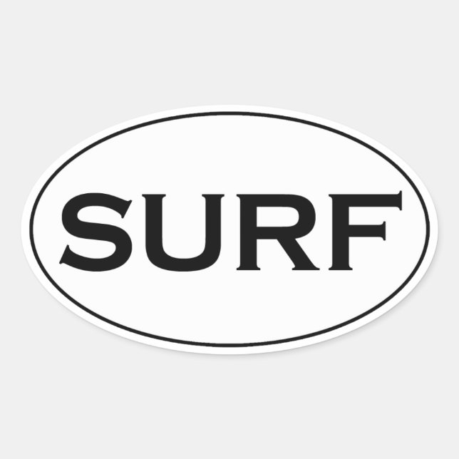SURF Oval Logo Oval Sticker (Front)