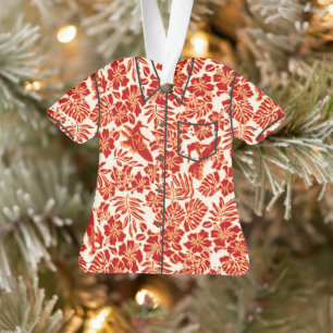 Surf Pareau Hawaiian Hibiscus Aloha Chemise - Roug
