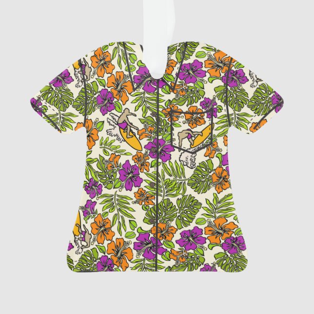 Surf Pareau Hawaiian Hibiscus Aloha Shirt (devant)