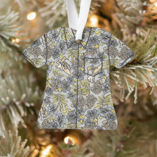 Surf Pareau Hawaiian Hibiscus Aloha Shirt- Grey