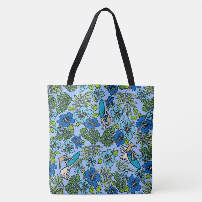 Surf Pareau Hawaiian Hibiscus Surfing Beach Sac (Devant)