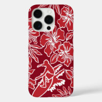 Surf Pareau Hawaiian Hibiscus Surfing Red