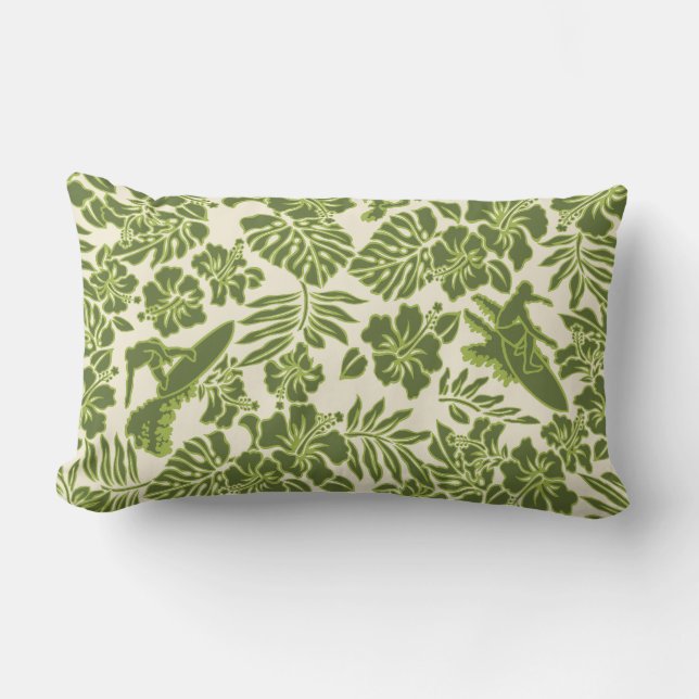 Surf Pareau Hawaiian Reversible Lumbar Pillow (Front)