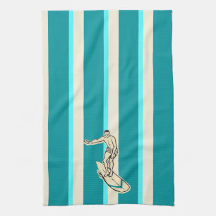 Surf Pareau Hawaiian serviette de cuisine rayée
