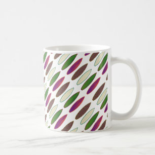 surf pattern . boards coffee mug