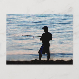 Surf Pêche À Dusk 6 Carte Postale