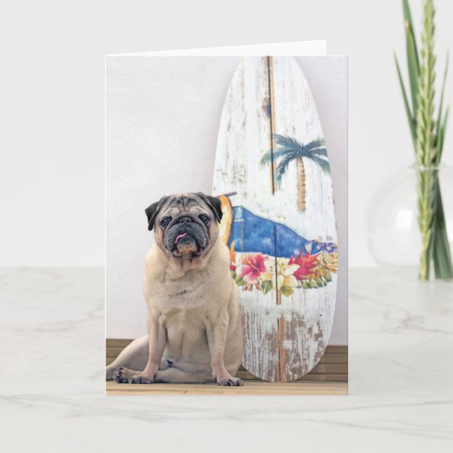 Surf Pug Card (Front)