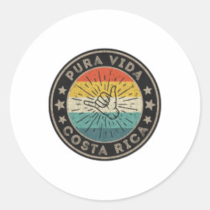 Surf Quote Clothes Surfing Accessories Costa Rica  Classic Round Sticker