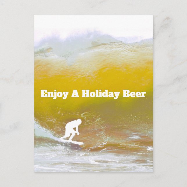 Surf Quote Holiday Postcard (Front)