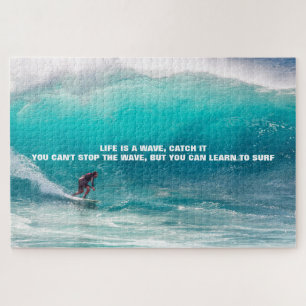 SURF QUOTE POSTER JIGSAW PUZZLE