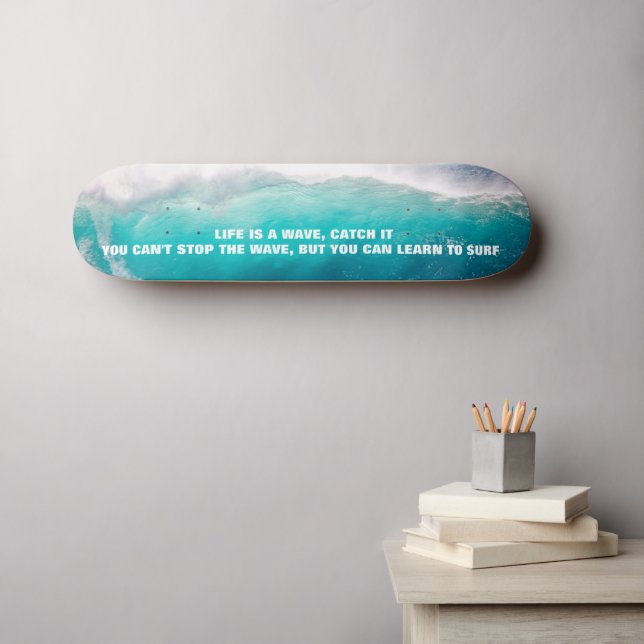 SURF QUOTE SKATEBOARD (Wall Art (Horz))