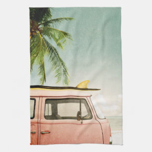 Surf Retro Beach Kitchen Towel
