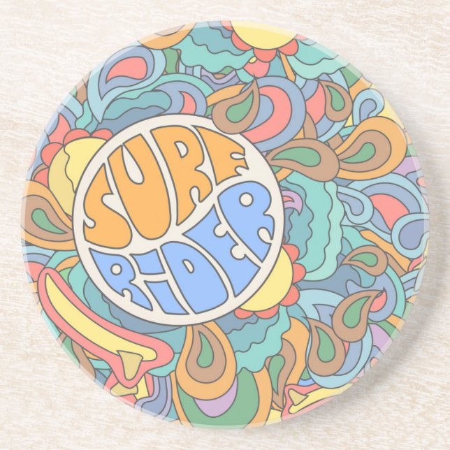Surf Rider Pattern Coaster (Front)