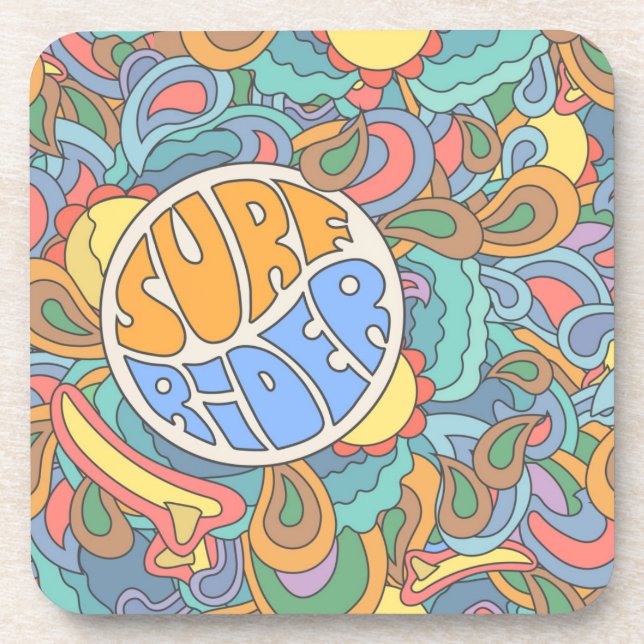 Surf Rider Pattern Coaster (Front)