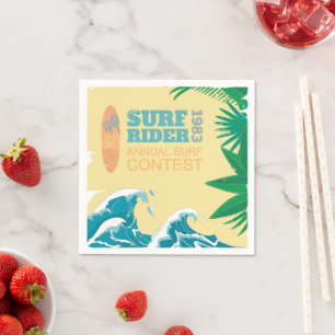 Surf Rider Surf Contest  1983 Napkin