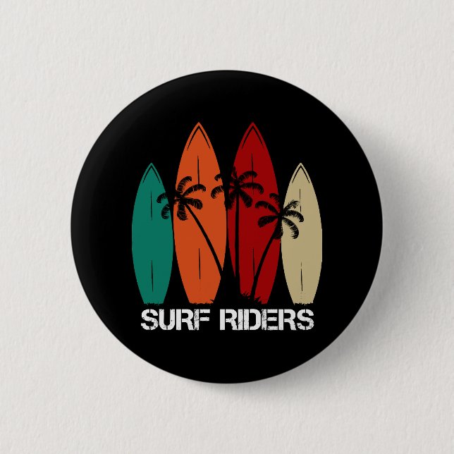 Surf Riders 2 Inch Round Button (Front)