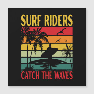 Surf Riders Catch the Waves