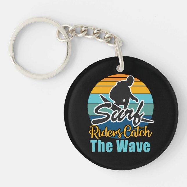 Surf Riders Catch the Waves Keychain (Front)