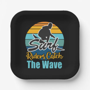 Surf Riders Catch the Waves Paper Plate
