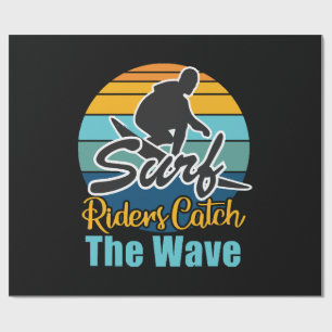 Surf Riders Catch the Waves Wrapping Paper