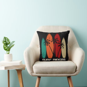 Surf Riders Throw Pillow