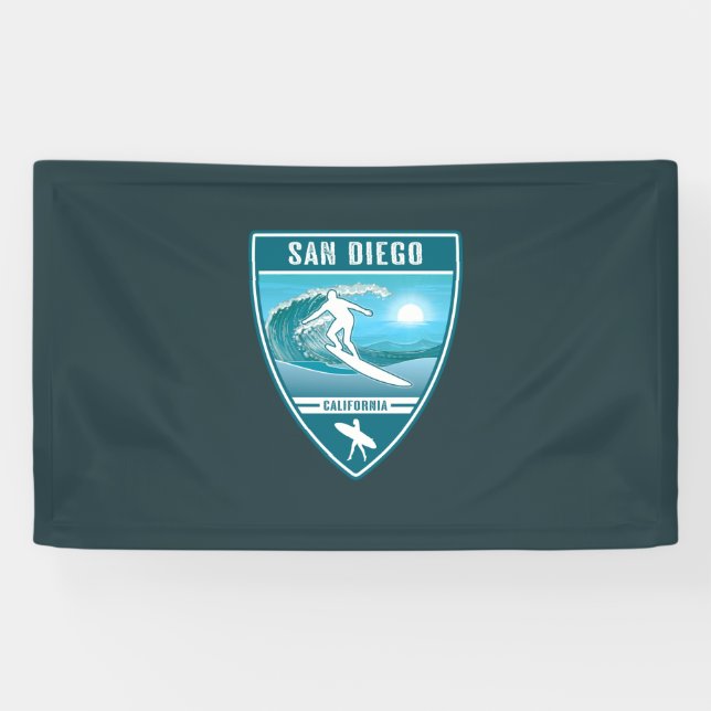 Surf San Diego California Banner (Horizontal)
