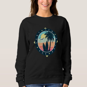 Surf San Diego Retro Vintage Surfing Style Graphic Sweatshirt