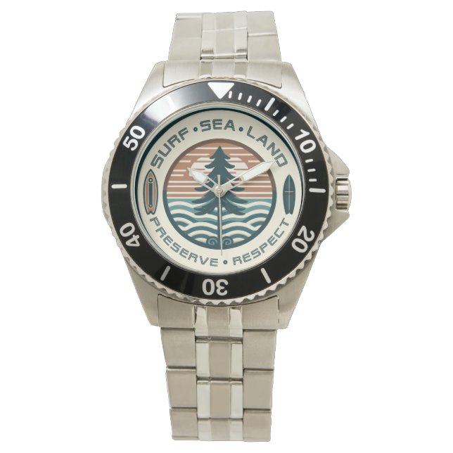 Surf, Sea, Land Preserve & Respect Watch (Front)