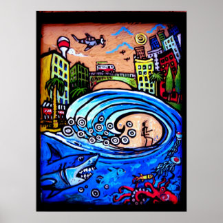surf shack poster