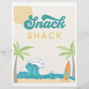 Surf Shack Surf Party Sign   Surf Food Sign