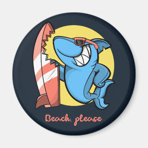 Surf Shark Beach Please Magnet
