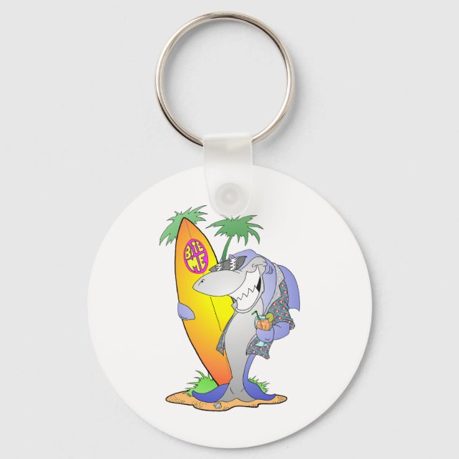 Surf Shark Keychain (Front)