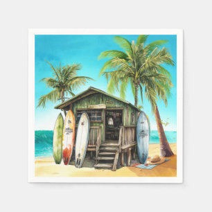 Surf Shop at the beach Napkin