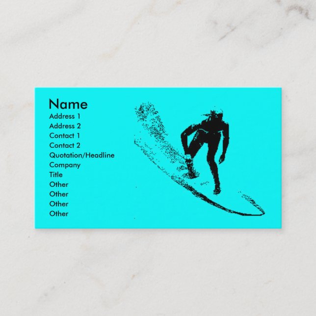 Surf Shop Business Pfofile Card (Front)