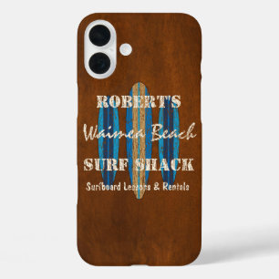 Surf Sign Customize Monogram Hawaiian Surfboards iPhone 16 Plus Case