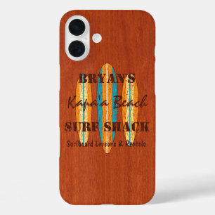 Surf Sign Customize Monogram Hawaiian Surfboards  iPhone 16 Plus Case