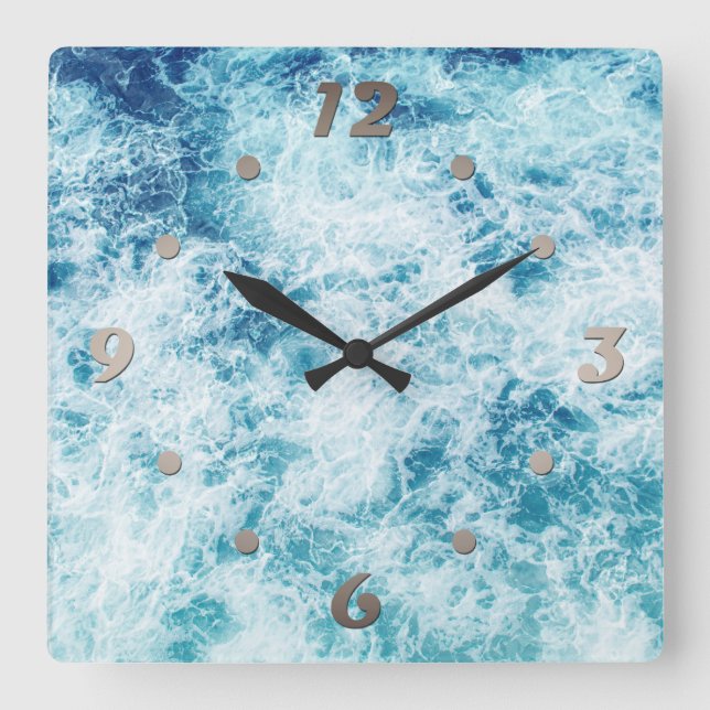 Surf Square Wall Clock (Front)