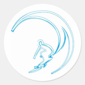 Surf Stream Classic Round Sticker