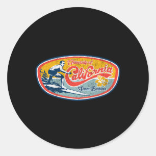 Surf Style Ucsb Classic Round Sticker